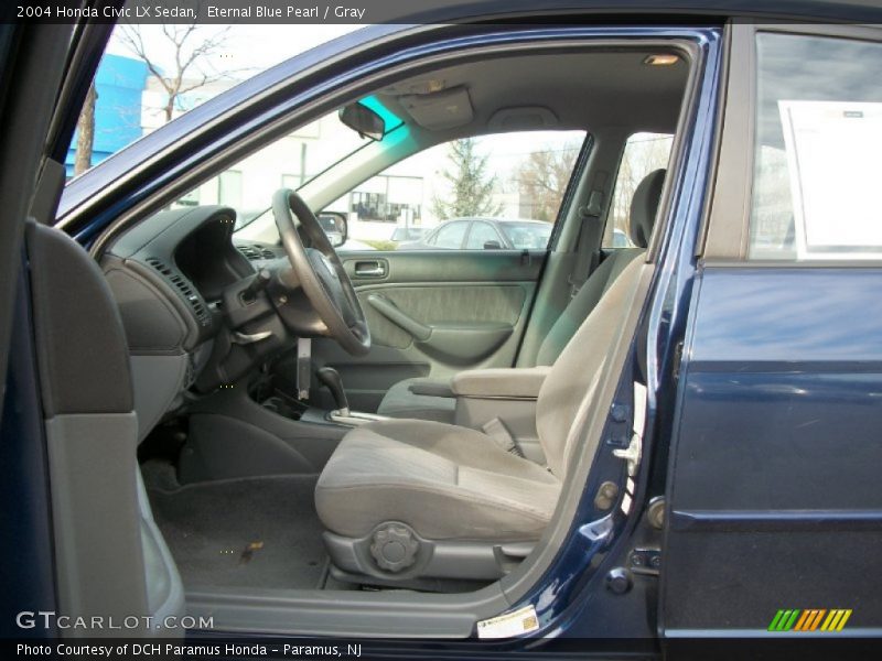 Eternal Blue Pearl / Gray 2004 Honda Civic LX Sedan
