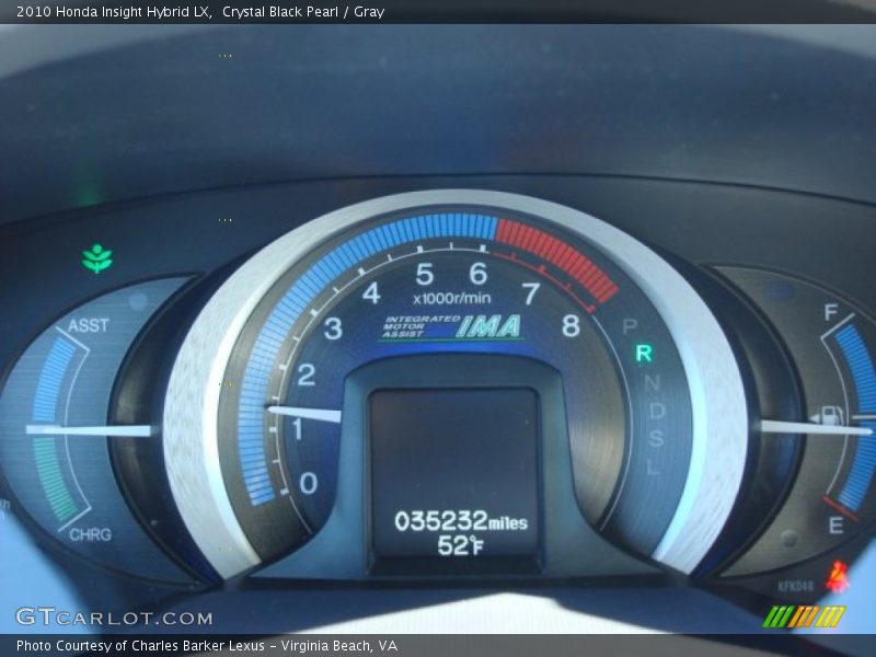 Crystal Black Pearl / Gray 2010 Honda Insight Hybrid LX
