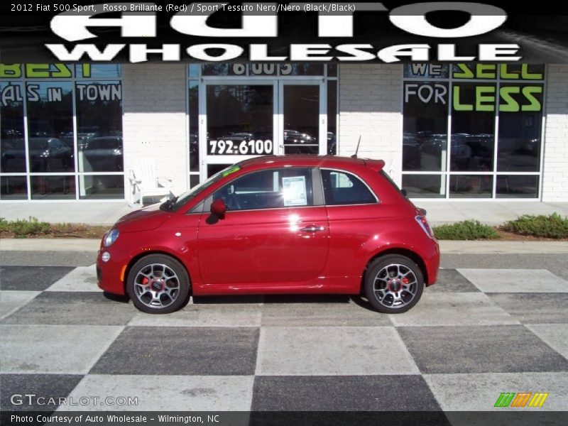 Rosso Brillante (Red) / Sport Tessuto Nero/Nero (Black/Black) 2012 Fiat 500 Sport