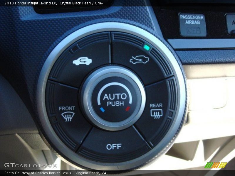 Crystal Black Pearl / Gray 2010 Honda Insight Hybrid LX