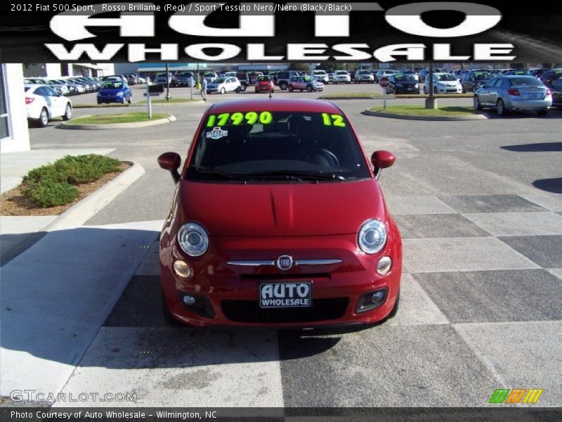 Rosso Brillante (Red) / Sport Tessuto Nero/Nero (Black/Black) 2012 Fiat 500 Sport