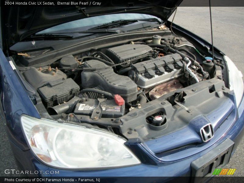 Eternal Blue Pearl / Gray 2004 Honda Civic LX Sedan