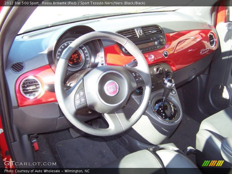 Rosso Brillante (Red) / Sport Tessuto Nero/Nero (Black/Black) 2012 Fiat 500 Sport