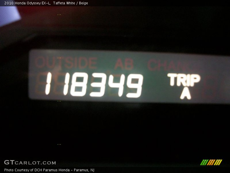 Taffeta White / Beige 2010 Honda Odyssey EX-L