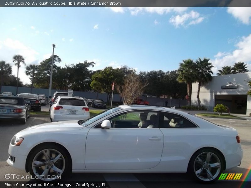 Ibis White / Cinnamon Brown 2009 Audi A5 3.2 quattro Coupe