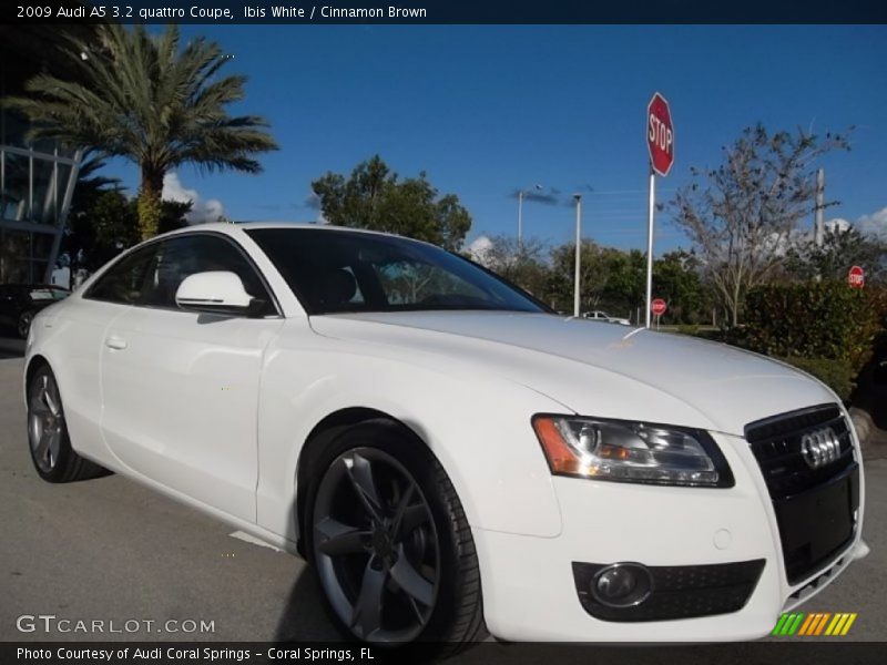 Ibis White / Cinnamon Brown 2009 Audi A5 3.2 quattro Coupe
