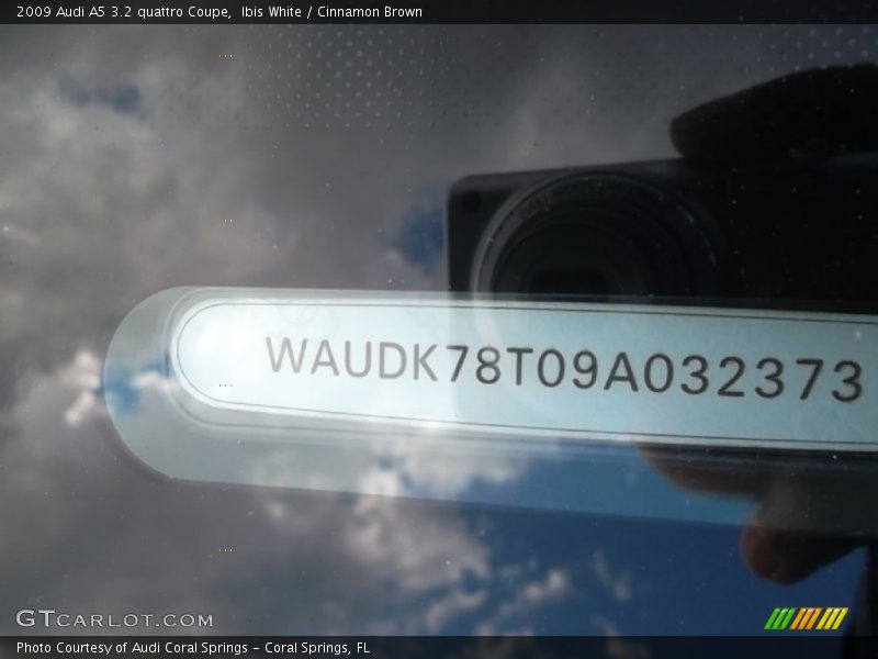 Ibis White / Cinnamon Brown 2009 Audi A5 3.2 quattro Coupe