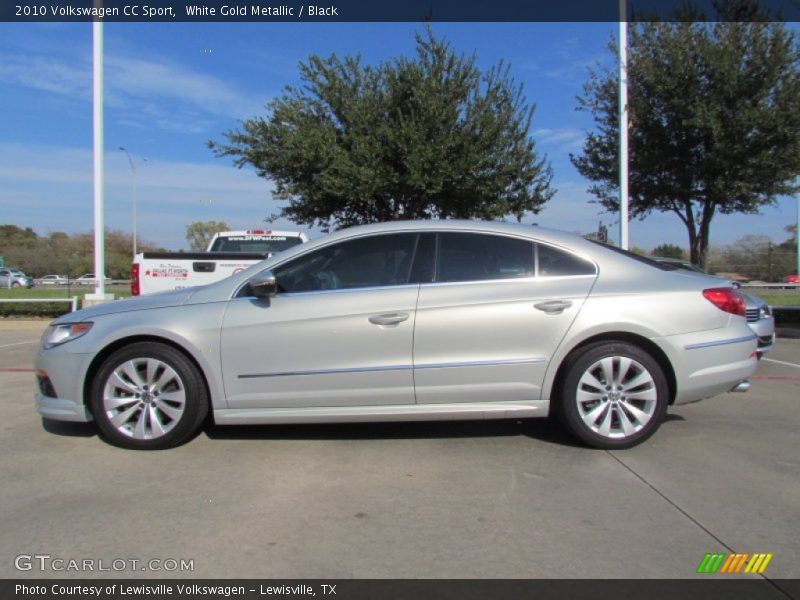 White Gold Metallic / Black 2010 Volkswagen CC Sport