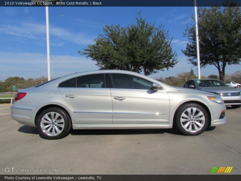 White Gold Metallic / Black 2010 Volkswagen CC Sport
