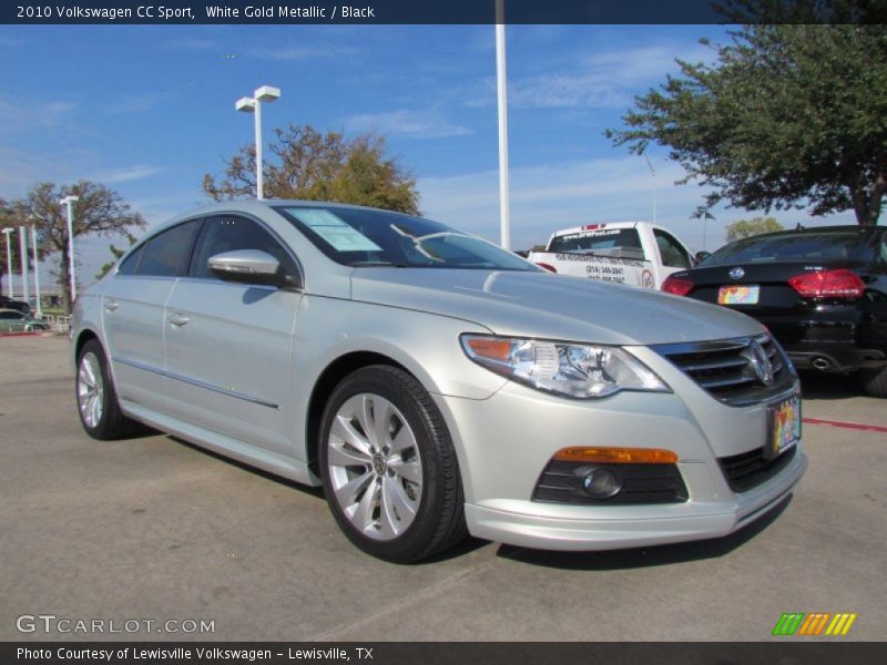 White Gold Metallic / Black 2010 Volkswagen CC Sport