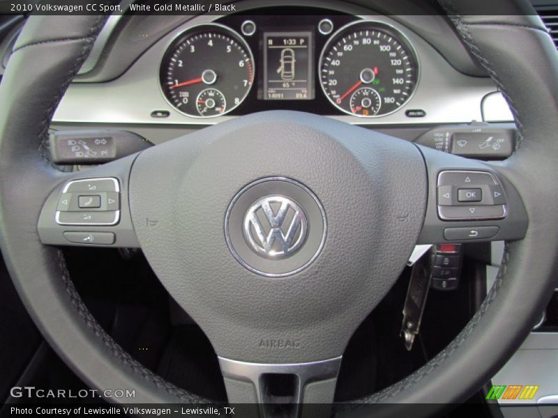White Gold Metallic / Black 2010 Volkswagen CC Sport