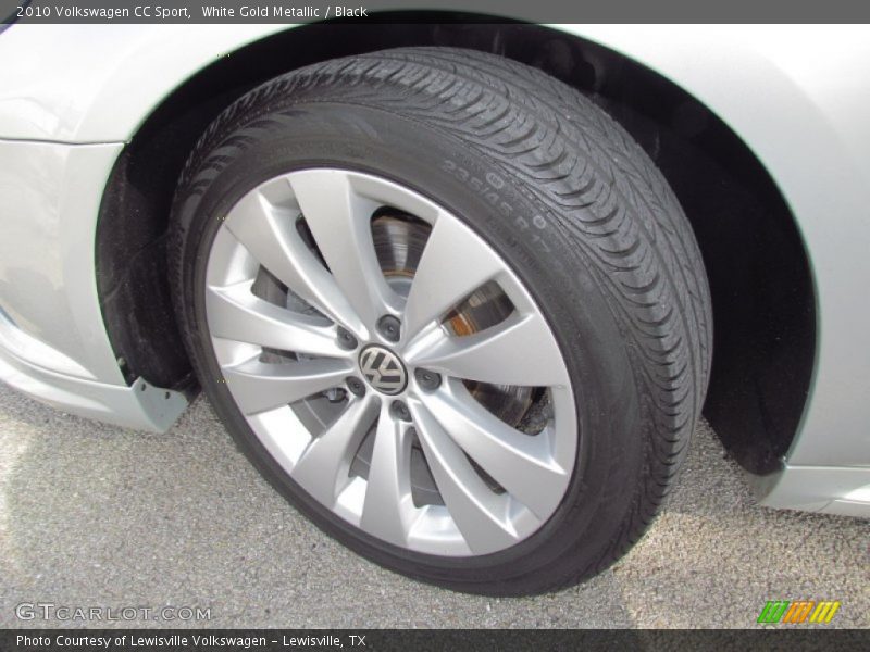 White Gold Metallic / Black 2010 Volkswagen CC Sport