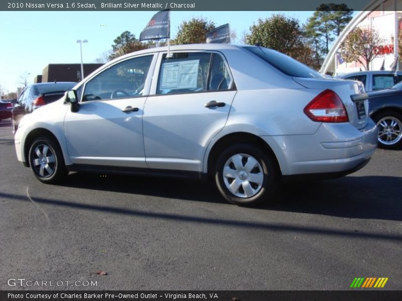 Brilliant Silver Metallic / Charcoal 2010 Nissan Versa 1.6 Sedan