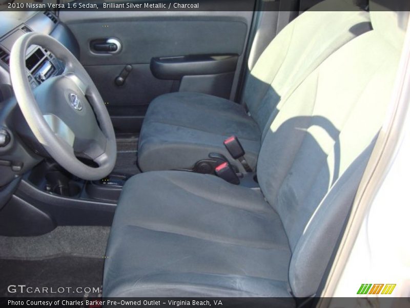 Brilliant Silver Metallic / Charcoal 2010 Nissan Versa 1.6 Sedan