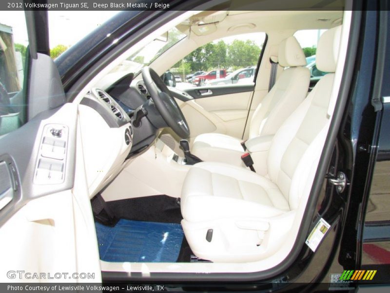 Deep Black Metallic / Beige 2012 Volkswagen Tiguan SE