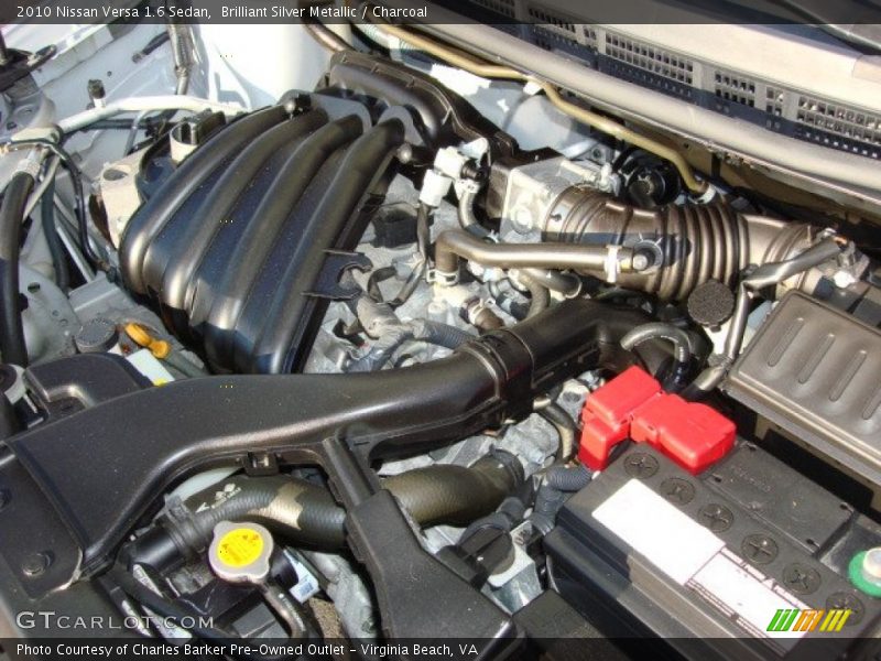 Brilliant Silver Metallic / Charcoal 2010 Nissan Versa 1.6 Sedan
