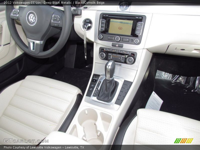 Deep Black Metallic / Black/Cornsilk Beige 2012 Volkswagen CC Lux