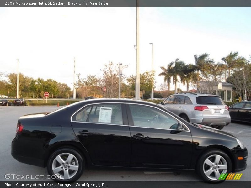 Black Uni / Pure Beige 2009 Volkswagen Jetta SE Sedan