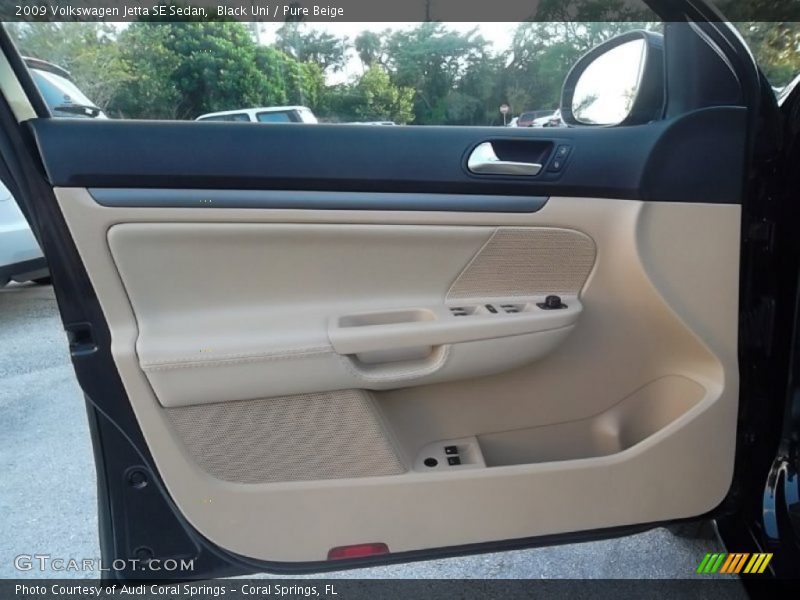 Black Uni / Pure Beige 2009 Volkswagen Jetta SE Sedan