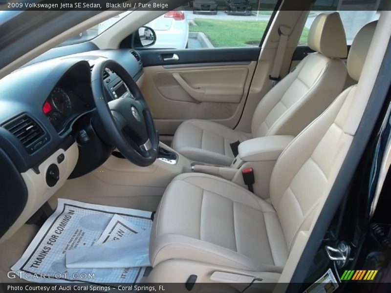 Black Uni / Pure Beige 2009 Volkswagen Jetta SE Sedan