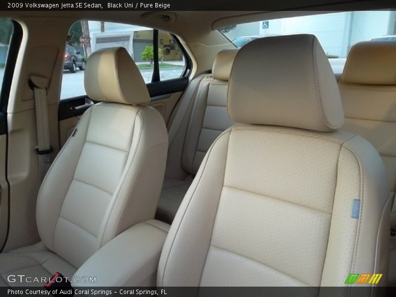 Black Uni / Pure Beige 2009 Volkswagen Jetta SE Sedan