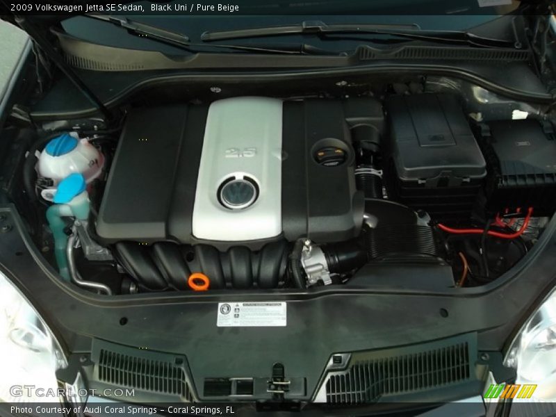 Black Uni / Pure Beige 2009 Volkswagen Jetta SE Sedan