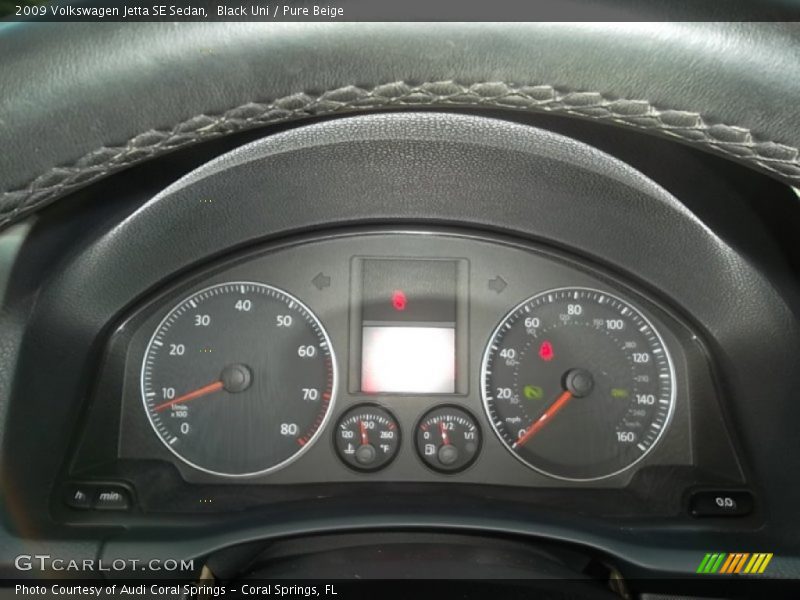 Black Uni / Pure Beige 2009 Volkswagen Jetta SE Sedan