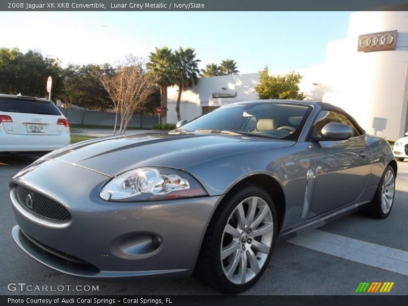 Lunar Grey Metallic / Ivory/Slate 2008 Jaguar XK XK8 Convertible