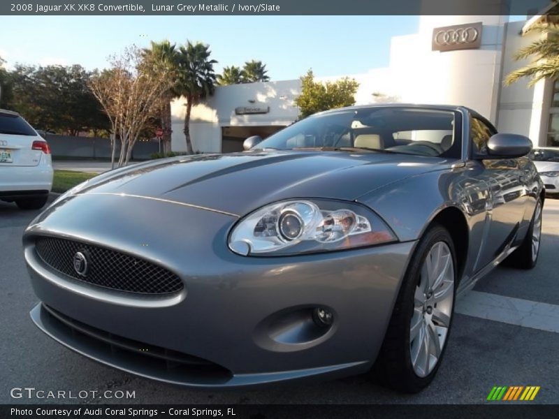 Lunar Grey Metallic / Ivory/Slate 2008 Jaguar XK XK8 Convertible