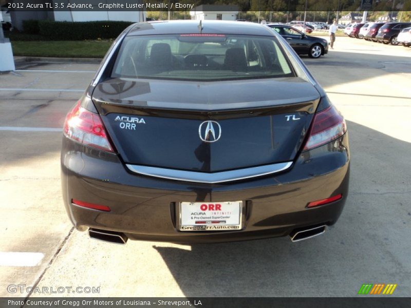 Graphite Luster Metallic / Ebony 2012 Acura TL 3.5 Advance