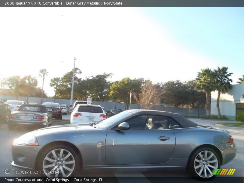 Lunar Grey Metallic / Ivory/Slate 2008 Jaguar XK XK8 Convertible