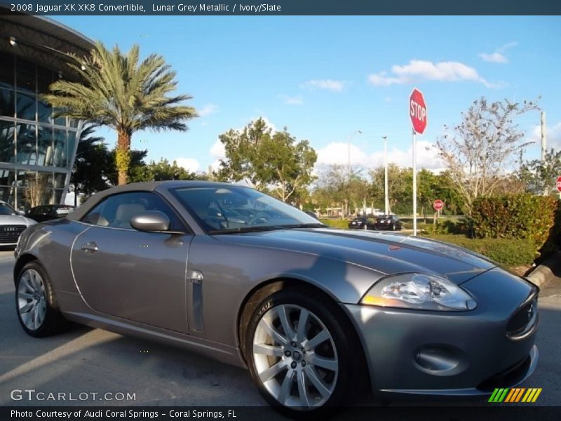Lunar Grey Metallic / Ivory/Slate 2008 Jaguar XK XK8 Convertible