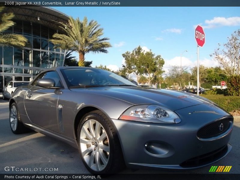 Lunar Grey Metallic / Ivory/Slate 2008 Jaguar XK XK8 Convertible
