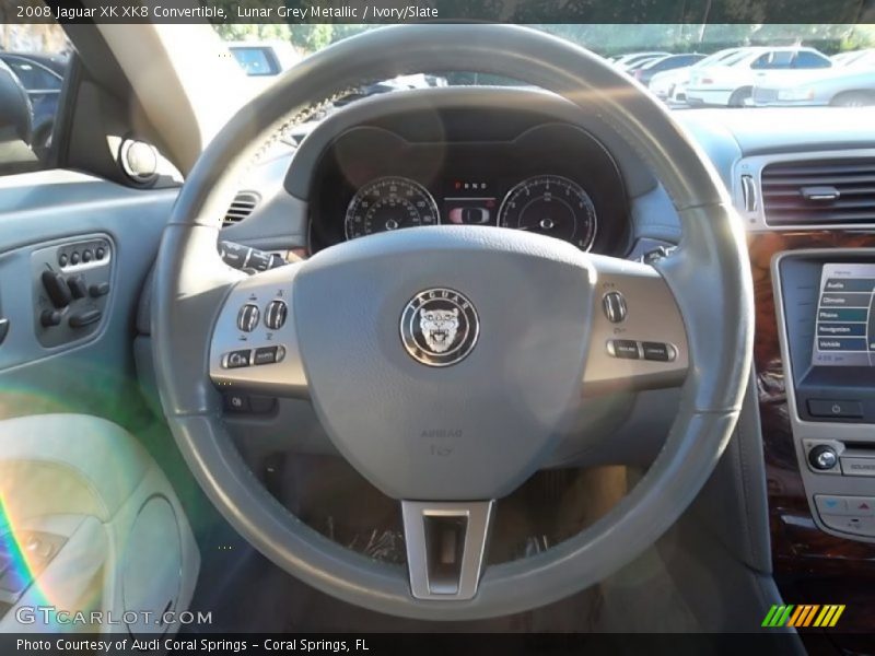 Lunar Grey Metallic / Ivory/Slate 2008 Jaguar XK XK8 Convertible