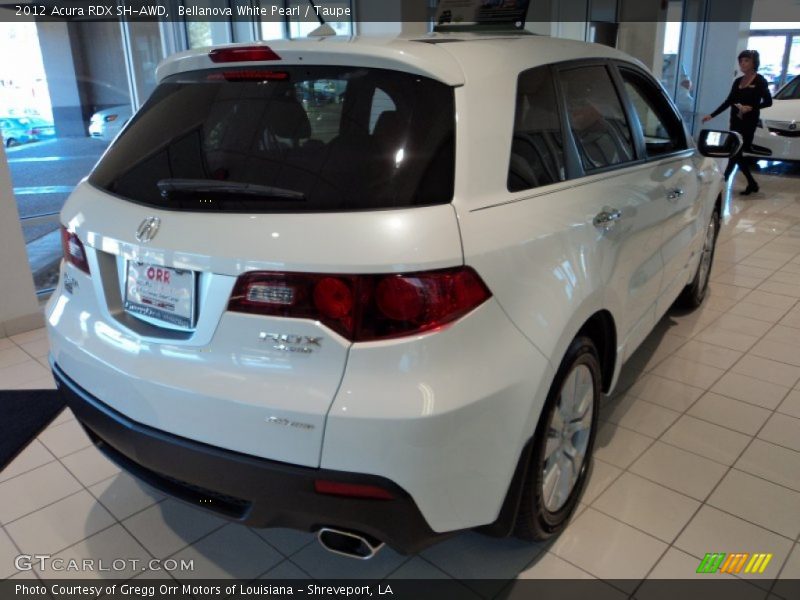 Bellanova White Pearl / Taupe 2012 Acura RDX SH-AWD