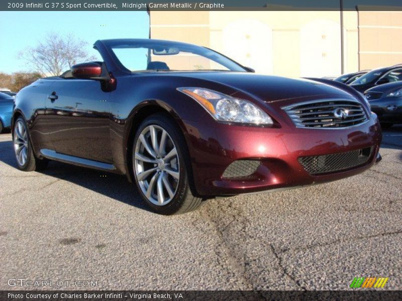  2009 G 37 S Sport Convertible Midnight Garnet Metallic