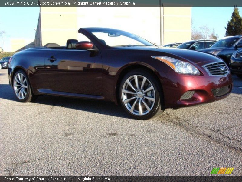 Midnight Garnet Metallic / Graphite 2009 Infiniti G 37 S Sport Convertible
