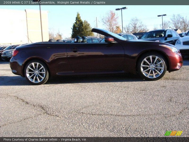 Midnight Garnet Metallic / Graphite 2009 Infiniti G 37 S Sport Convertible