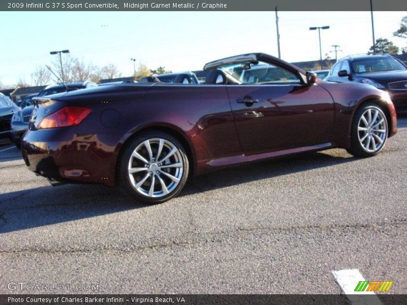 Midnight Garnet Metallic / Graphite 2009 Infiniti G 37 S Sport Convertible