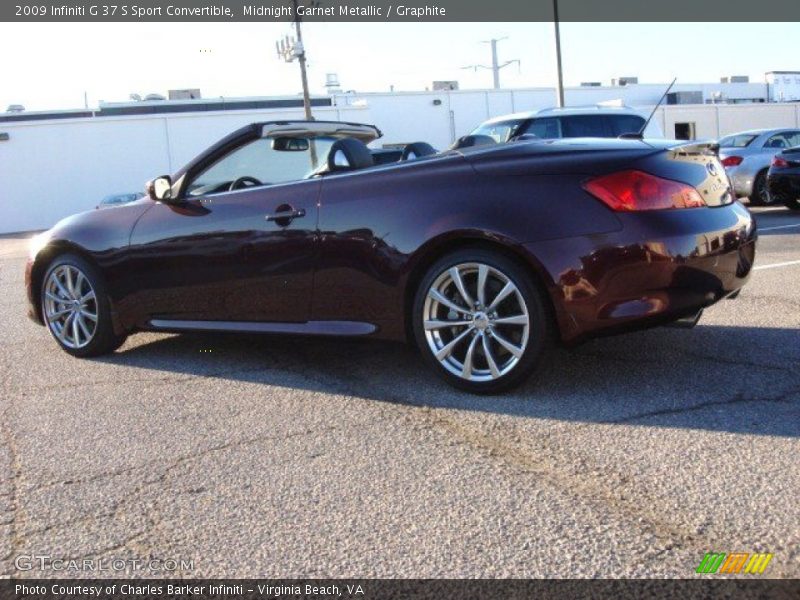  2009 G 37 S Sport Convertible Midnight Garnet Metallic