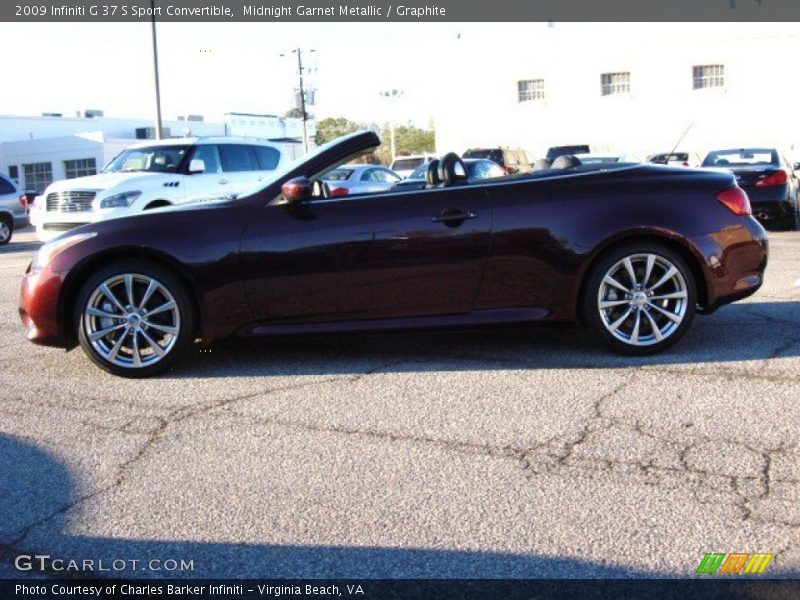 Midnight Garnet Metallic / Graphite 2009 Infiniti G 37 S Sport Convertible