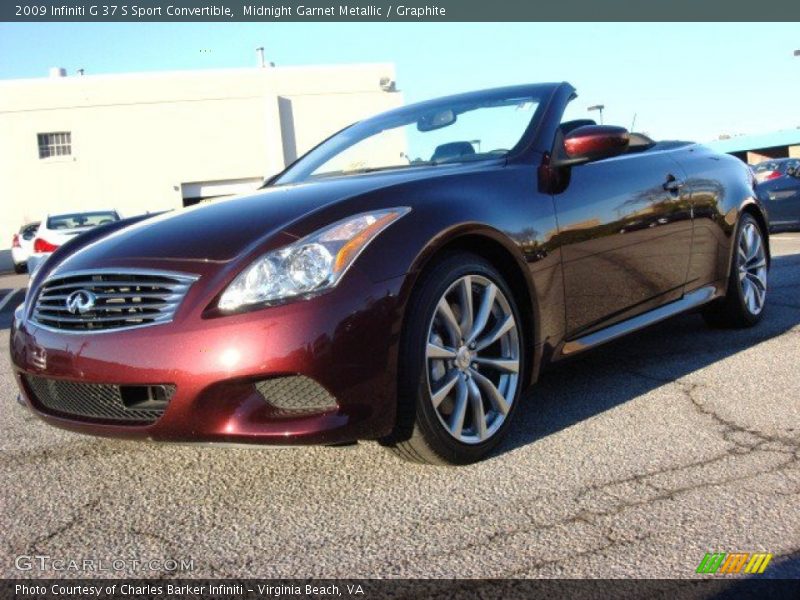 Midnight Garnet Metallic / Graphite 2009 Infiniti G 37 S Sport Convertible