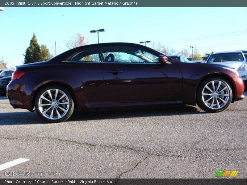 Midnight Garnet Metallic / Graphite 2009 Infiniti G 37 S Sport Convertible