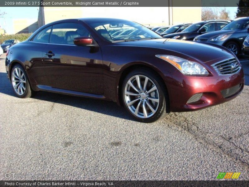  2009 G 37 S Sport Convertible Midnight Garnet Metallic