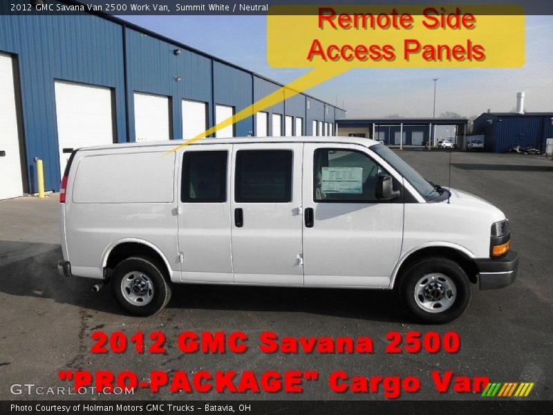 Summit White / Neutral 2012 GMC Savana Van 2500 Work Van