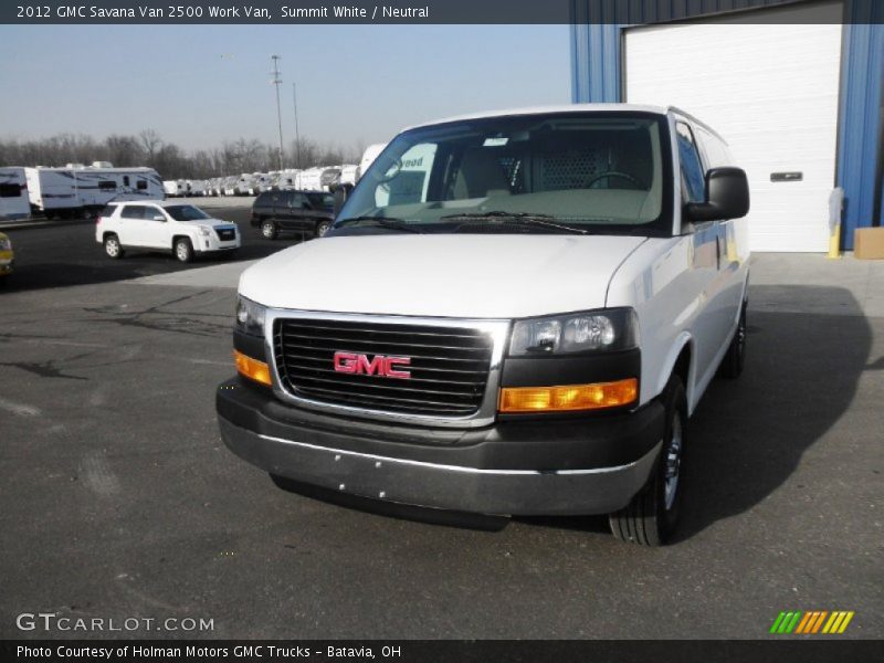 Summit White / Neutral 2012 GMC Savana Van 2500 Work Van