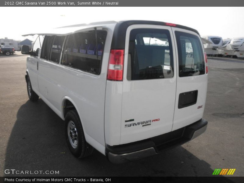 Summit White / Neutral 2012 GMC Savana Van 2500 Work Van