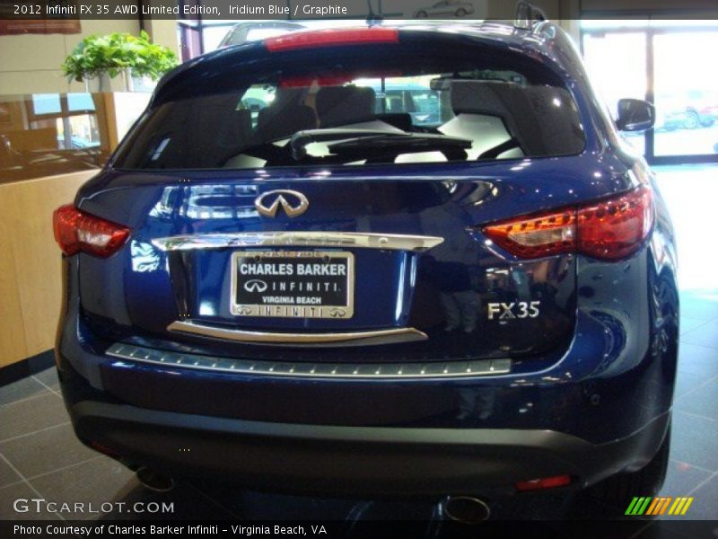 Iridium Blue / Graphite 2012 Infiniti FX 35 AWD Limited Edition