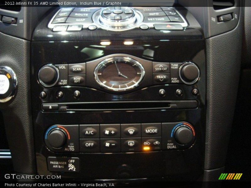 Controls of 2012 FX 35 AWD Limited Edition