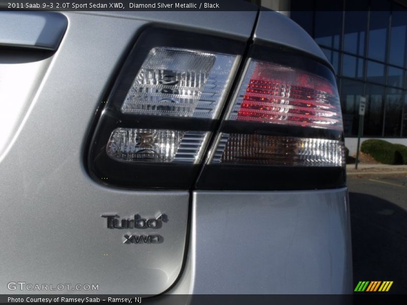 Diamond Silver Metallic / Black 2011 Saab 9-3 2.0T Sport Sedan XWD